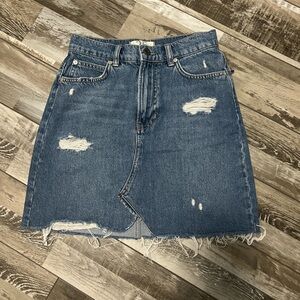 Free People “we the free” denim jean skirt